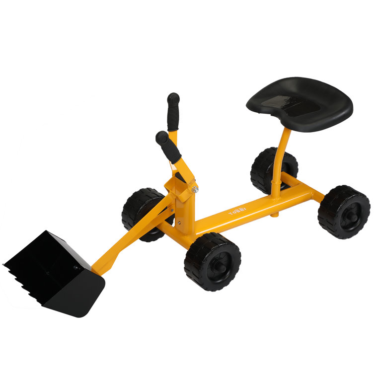 Brown The Big Dig Sandbox Digger Excavator Crane With 360° Rotation With Base, Great For Sand